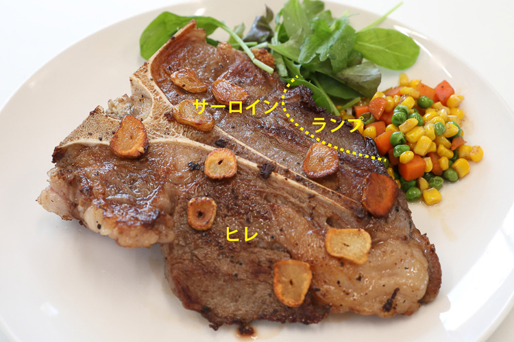 Tボーンステーキ焼き上がり作図
